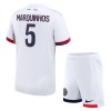 Maglia ufficiale Paris Saint Germain Marquinhos 5 Trasferta 2024-25 per Bambino